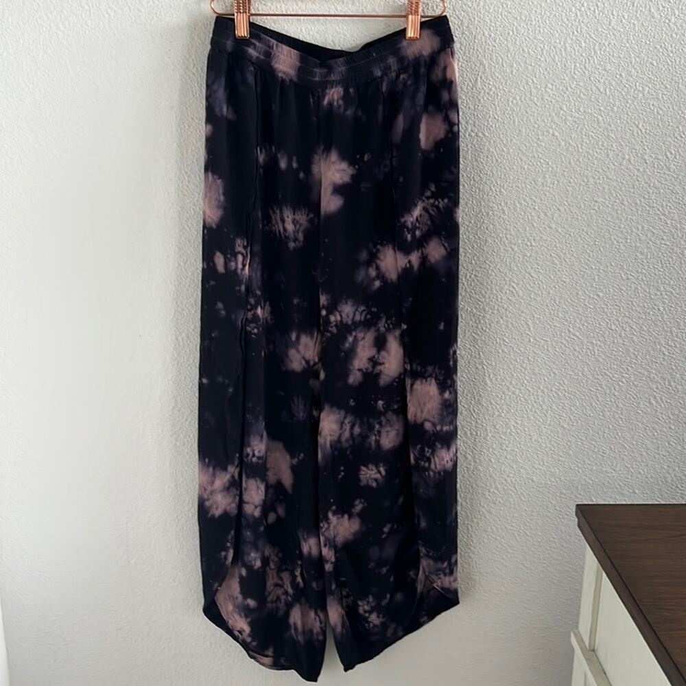 Young Fabulous & Broke YFB Tie Dye Wide Leg Pants Purple Hues XS